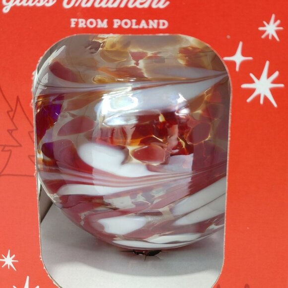 3 Pieces Huta Szkla Zorza Handmade Holiday Glass Ornament From Poland - Picture 7 of 9